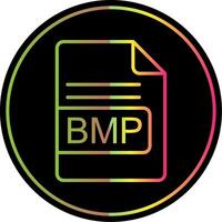 BMP File Format Line Gradient Due Color Icon Design vector
