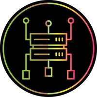 Data Structure Line Gradient Due Color Icon Design vector