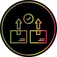 Parcel Line Gradient Due Color Icon Design vector