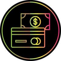 pago métodos línea degradado debido color icono diseño vector