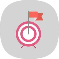 Goals Flat Curve Icon Design vector