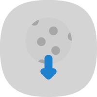 Moon Flat Curve Icon Design vector