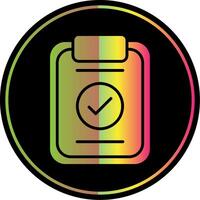 Tick Glyph Due Color Icon Design vector