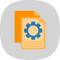 File Management Flat Curve Icon Design vector