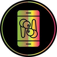 Smart Phone Glyph Due Color Icon Design vector