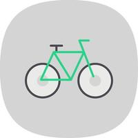 bicicleta plano curva icono diseño vector