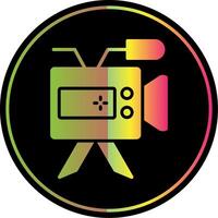 Camera Glyph Due Color Icon Design vector