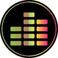música barras glifo debido color icono diseño vector
