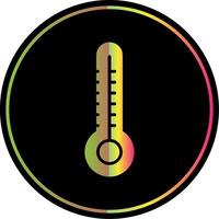 termómetro glifo debido color icono diseño vector