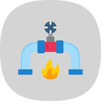 Gas PipeLine Circle Multi Circle Flat Curve Icon Design vector