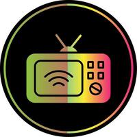 Television Glyph Due Color Icon Design vector