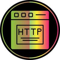 Http Glyph Due Color Icon Design vector