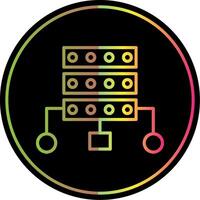 Data Structure Line Gradient Due Color Icon Design vector