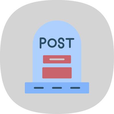 Post Flat Curve Icon Design