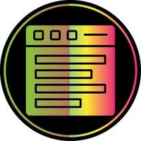 Browser Glyph Due Color Icon Design vector