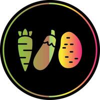 Vegetables Glyph Due Color Icon Design vector