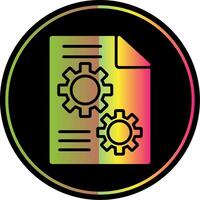 Cogwheels Glyph Due Color Icon Design vector