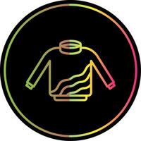 Sweater Line Gradient Due Color Icon Design vector