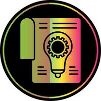 Development Glyph Due Color Icon Design vector