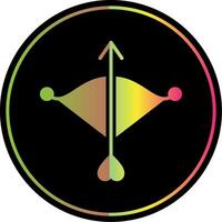 Archery Glyph Due Color Icon Design vector