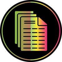 Files Glyph Due Color Icon Design vector
