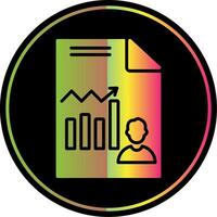 Bar Presentation Glyph Due Color Icon Design vector