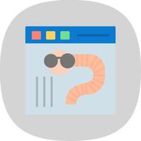 Worms Flat Curve Icon Design vector