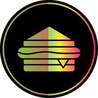Sandwich Glyph Due Color Icon Design vector