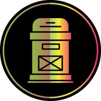 Postbox Glyph Due Color Icon Design vector