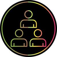 People Line Gradient Due Color Icon Design vector
