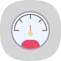 Speedo Meter Flat Curve Icon Design vector