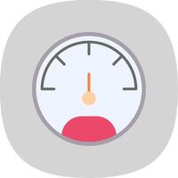 Speedo Meter Flat Curve Icon Design vector