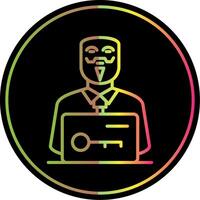 Anonymous Line Gradient Due Color Icon Design vector