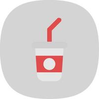Soft Drink Flat Curve Icon Design vector