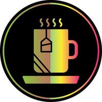 Hot Tea Glyph Due Color Icon Design vector
