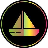 Sailing Boat Glyph Due Color Icon Design vector