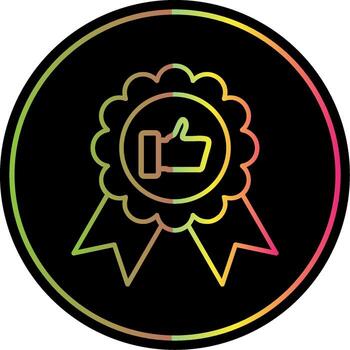 Achievement Line Gradient Due Color Icon Design vector