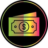 Paper Money Glyph Due Color Icon Design vector