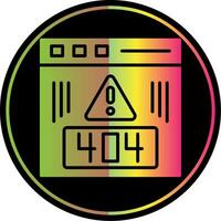 Error Glyph Due Color Icon Design vector