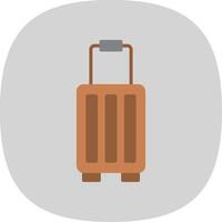 Suitcase Flat Curve Icon Design vector