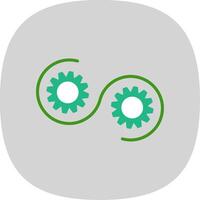 Devops Flat Curve Icon Design vector