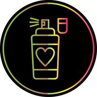 Perfume Line Gradient Due Color Icon Design vector