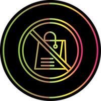 Prohibited Sign Line Gradient Due Color Icon Design vector