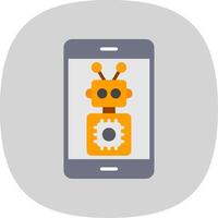 asistente plano curva icono diseño vector