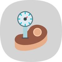 Thermometer Flat Curve Icon Design vector