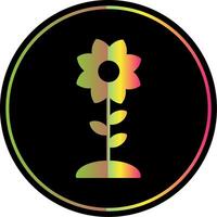 Flower Glyph Due Color Icon Design vector