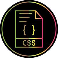 css línea degradado debido color icono diseño vector