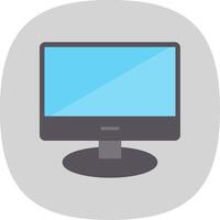 Lcd Flat Curve Icon Design vector