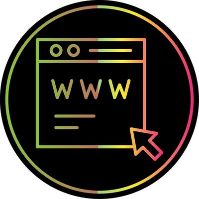 Web Page Line Gradient Due Color Icon Design