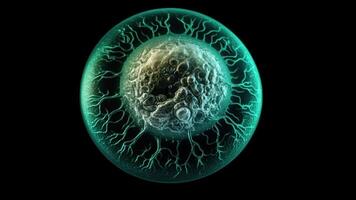 humano ovo fertilização esperma, macro célula pesquisar, microbiologia do reprodução. . video